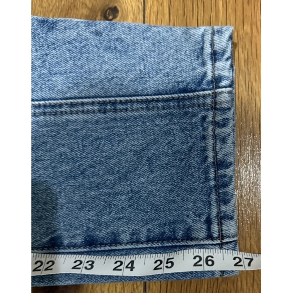 90s Paperbag High Waisted Mom Jeans Women's 27 Medium Wash Retro Blank NYC  NWOT